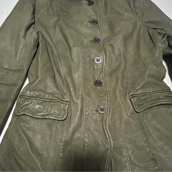 Jakett New York Leather jacket olive green - Picture 2 of 13